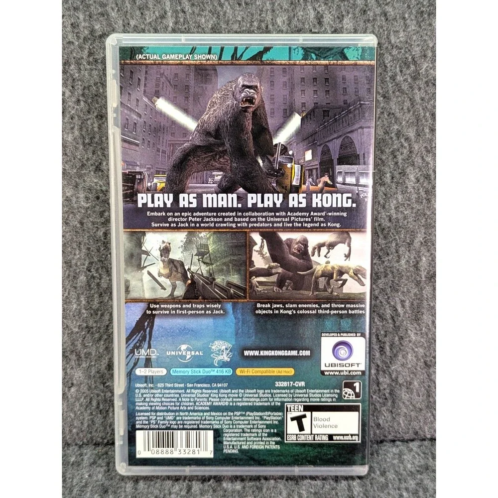 Peter Jackson's King Kong PSP Complete w/ Case Manual Ubisoft VGC 2006